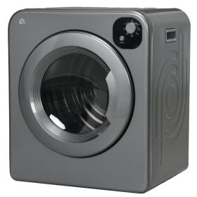 Compact Laundry Dryer 1300W Portable Clothes Dryer with 3.2 cu.ft Stainless Steel Drum, Front Load Electric Dryer, Gray (Option: Gray-649x554x745 mm)