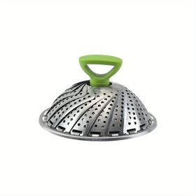 1pc; Foldable Steamer Rack; Stainless Steel Steamer Basket; Folding Steamer Insert For Veggie; Fish; Seafood; Bun; And More; Kitchen Gadgets; Kit (size: small)